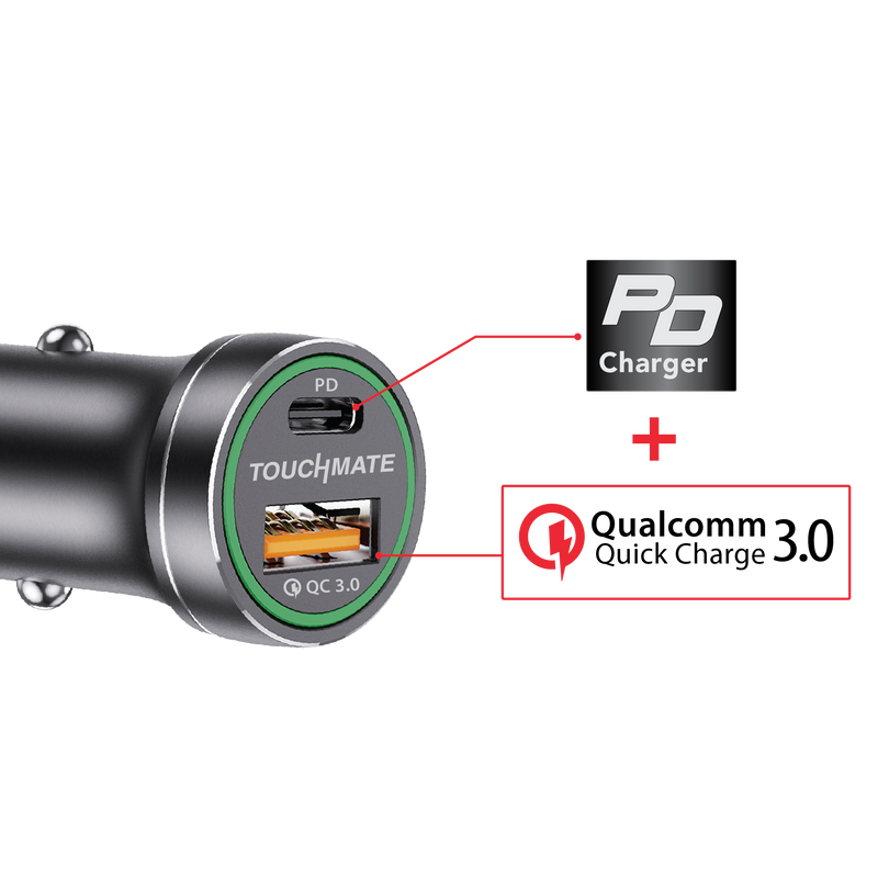<i>TOUCHMATE</i> 25W PD Quick Car Charger