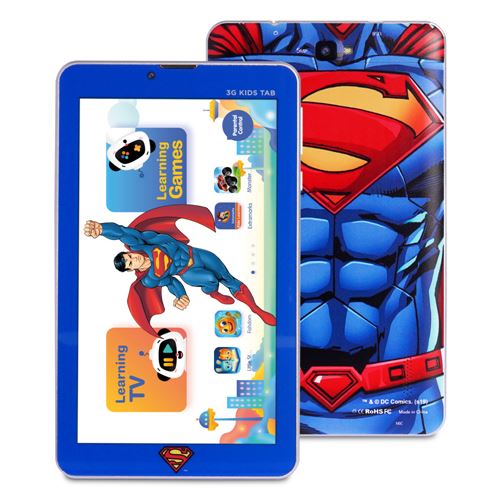 SUPERMAN 7"  3G Calling Quad Core Kids Tablet  with MS Office - (3G Kids Tab) | SKU: TM-MID792SB