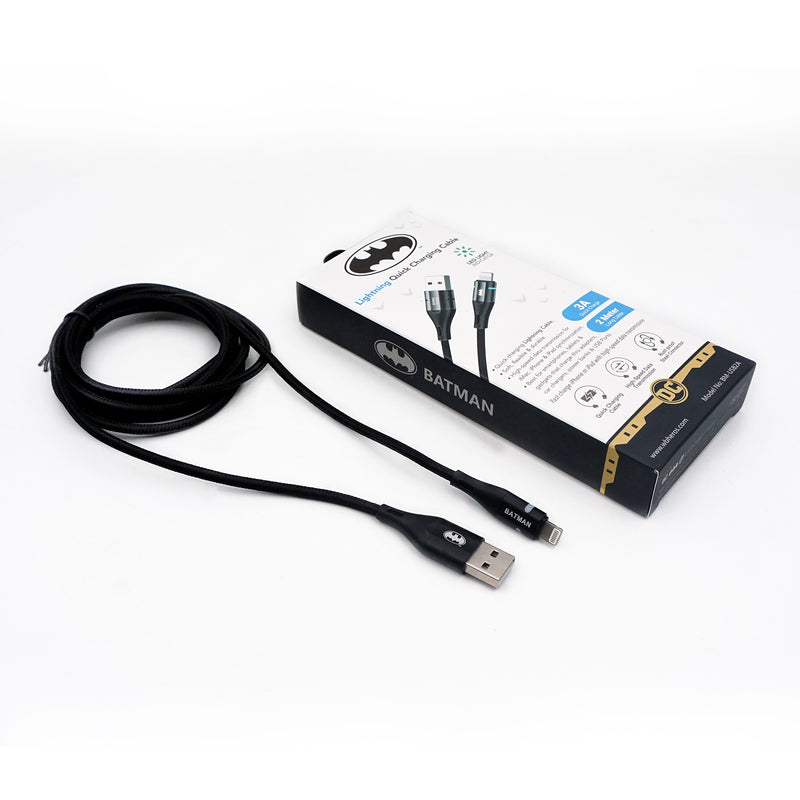 <i>BATMAN</i> 2 Meter Lightning Quick Charging Cable | SKU : BM-USB2A