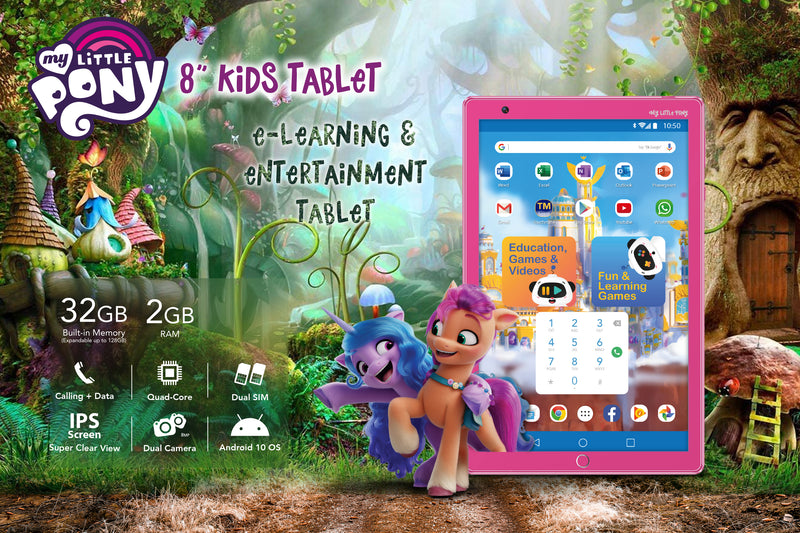 MY LITTLE PONY 8" Tablet with MS Office -  E-Learning & Entertainment Tablet | SKU : TM-MID870LP