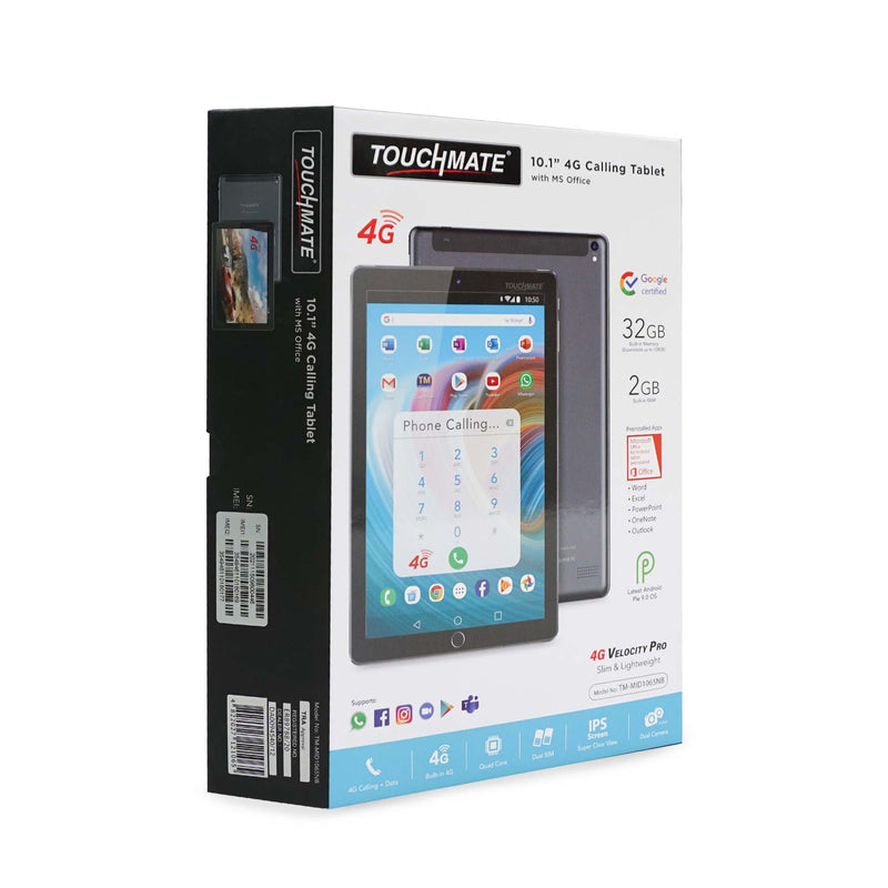 <i>TOUCHMATE</i> 10.1" 4G Calling quad-core Tablet with MS Office | SKU : TM-MID1065NB
