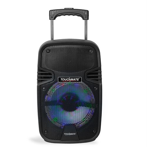 Karaoke Party Trolley Speaker with Wireless Mic, USB, SD, FM, LED & Bluetooth