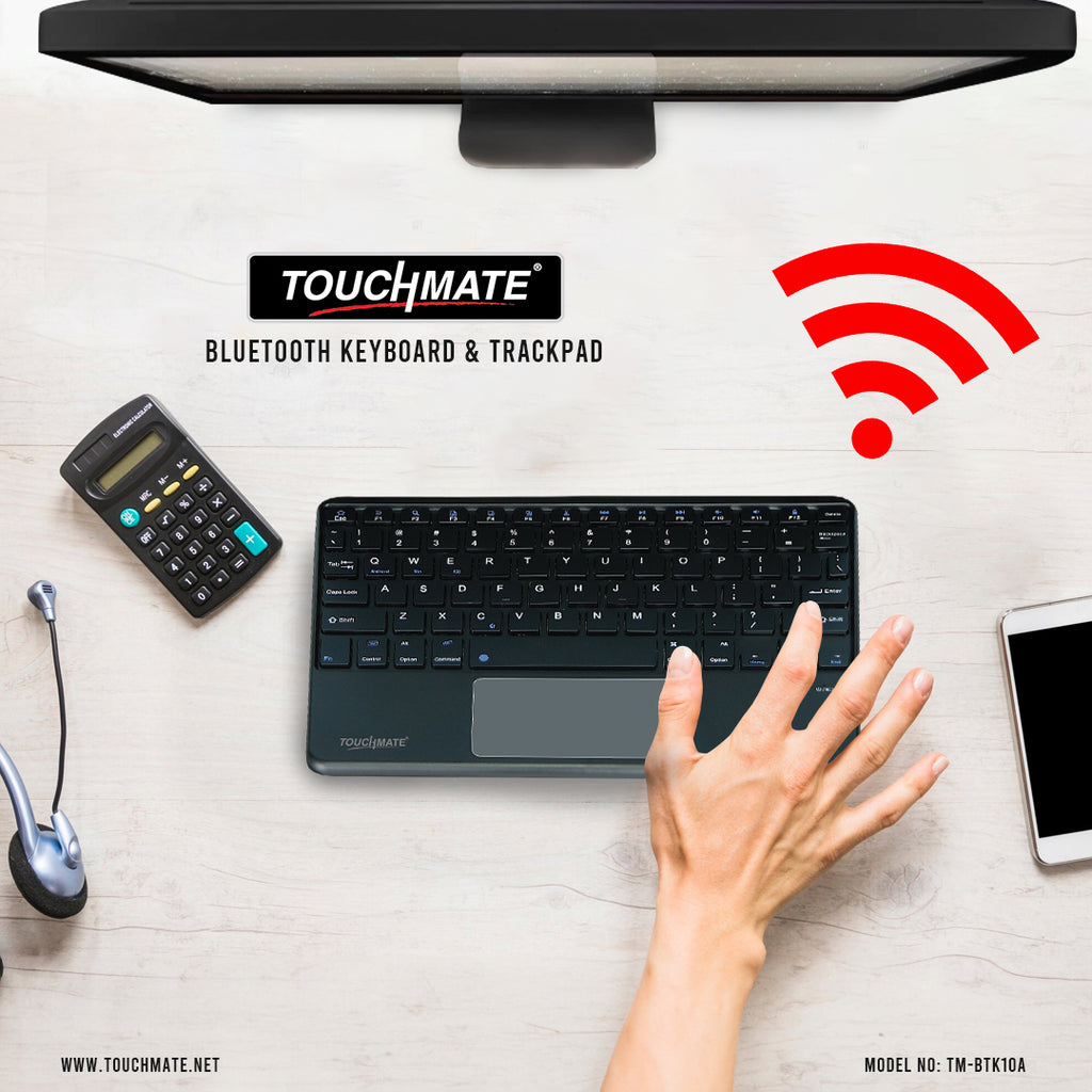 Trackpad Tablet TOUCHMATE Universal Tablet Cover with Bluetooth Keyboard & Trackpad
