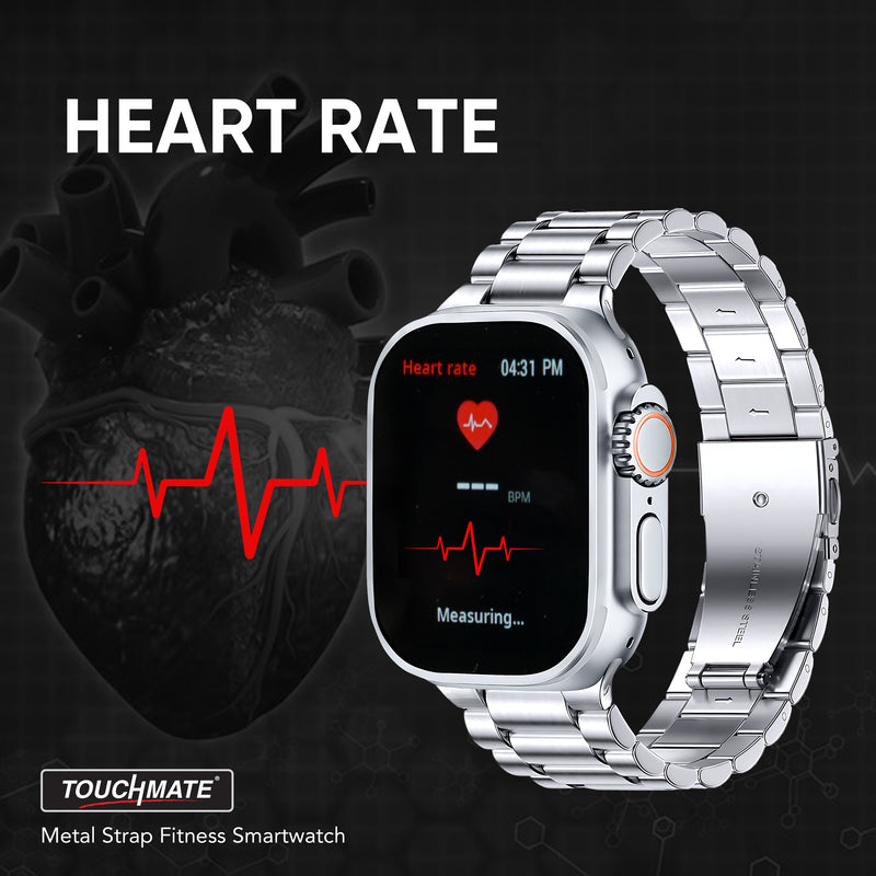 TOUCHMATE Metal Strap Fitness Smartwatch with Calling Medicine Remin