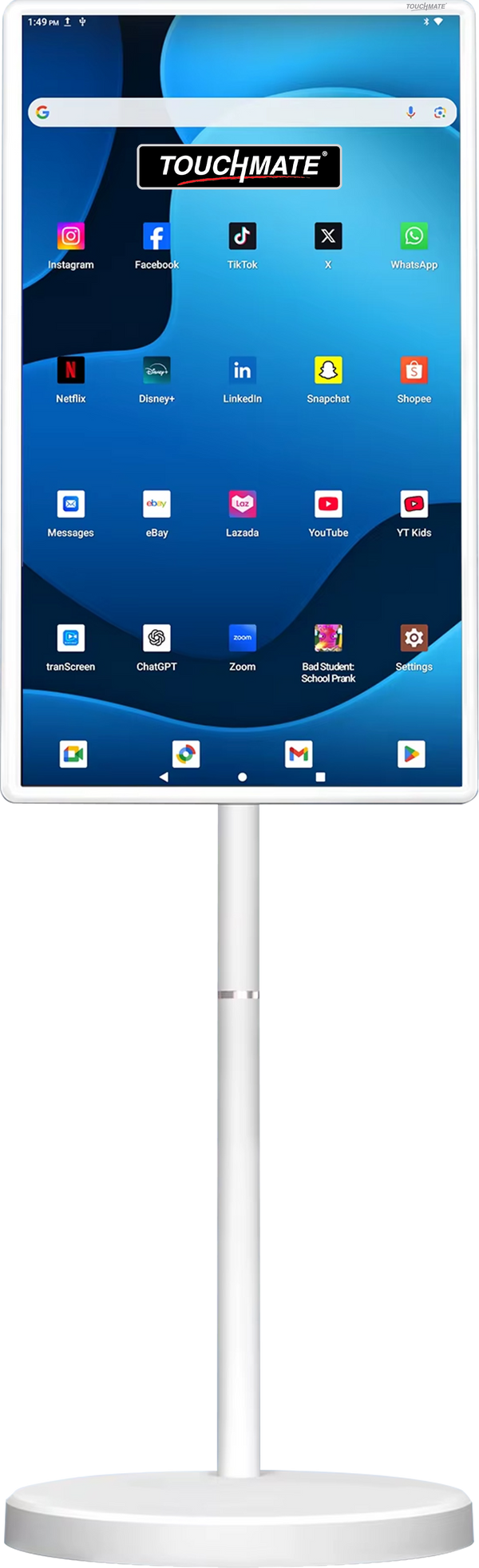 TOUCHMATE 32" Portable Rechargeable Android Interactive Player