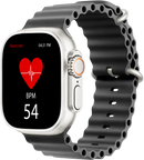 TOUCHMATE Smartwatch with Bluetooth Calling & Extra Strap | Black