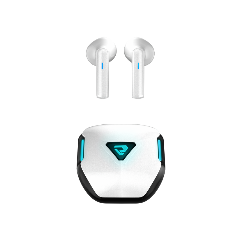 <i>TOUCHMATE</i> Gaming Earbuds | True Wireless Earbuds for Gaming & Music | White