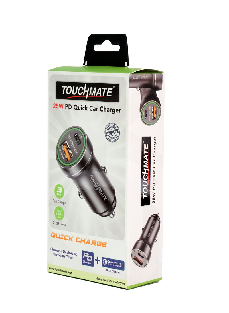 <i>TOUCHMATE</i> 25W PD Quick Car Charger