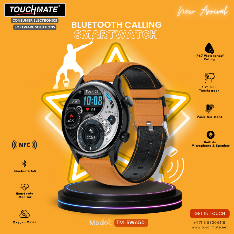 <i>TOUCHMATE</i> AMOLED Calling Fitness Smartwatch | TM-SW650