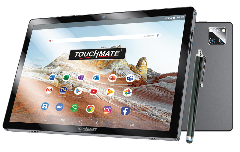 <i>TOUCHMATE</i> 10.1” HD Tablet with MS Office | 64GB Built-In Memory | 4GB RAM | Stylus Included