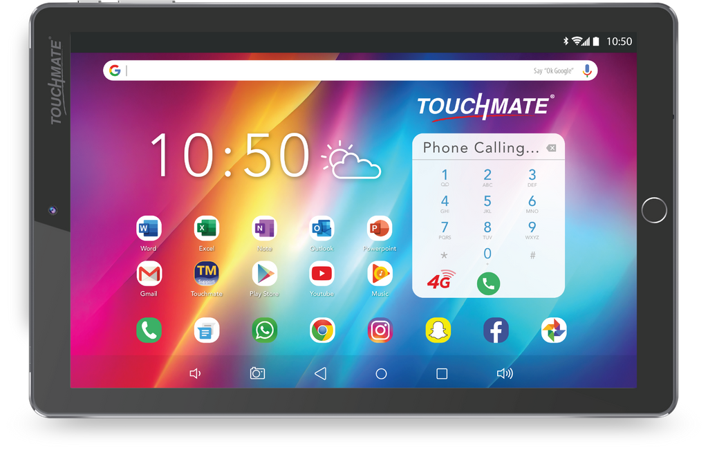 TOUCHMATE 10.1” 4G Calling Tablet with MS Office| 128GB Built-in Memor