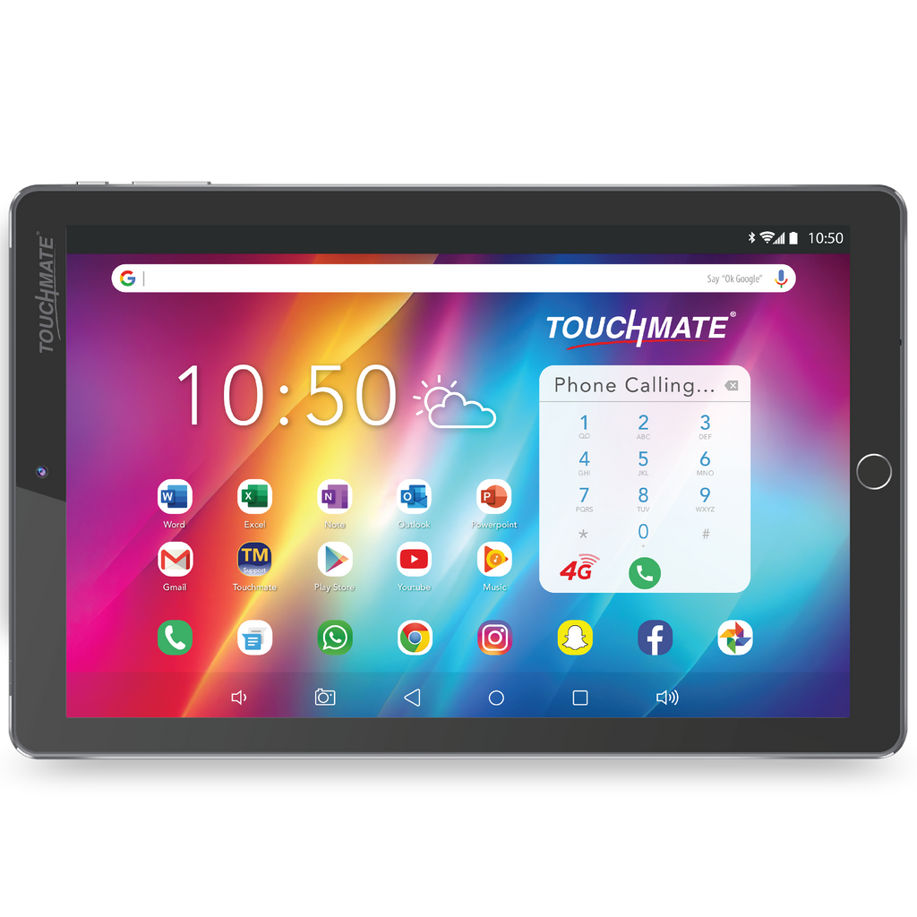 Tablets With Phones Built In TOUCHMATE 10.1” 4G Calling Tablet with MS Office| 128GB Built-in Memor