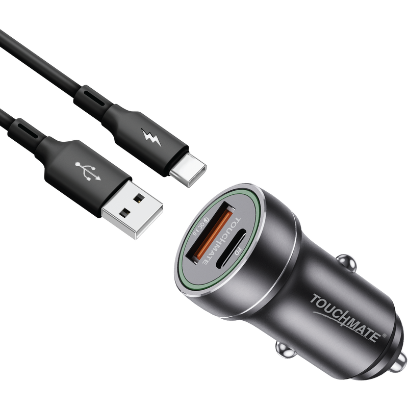 <i>TOUCHMATE</i> 25W PD Fast Car Charger with Type-C Cable