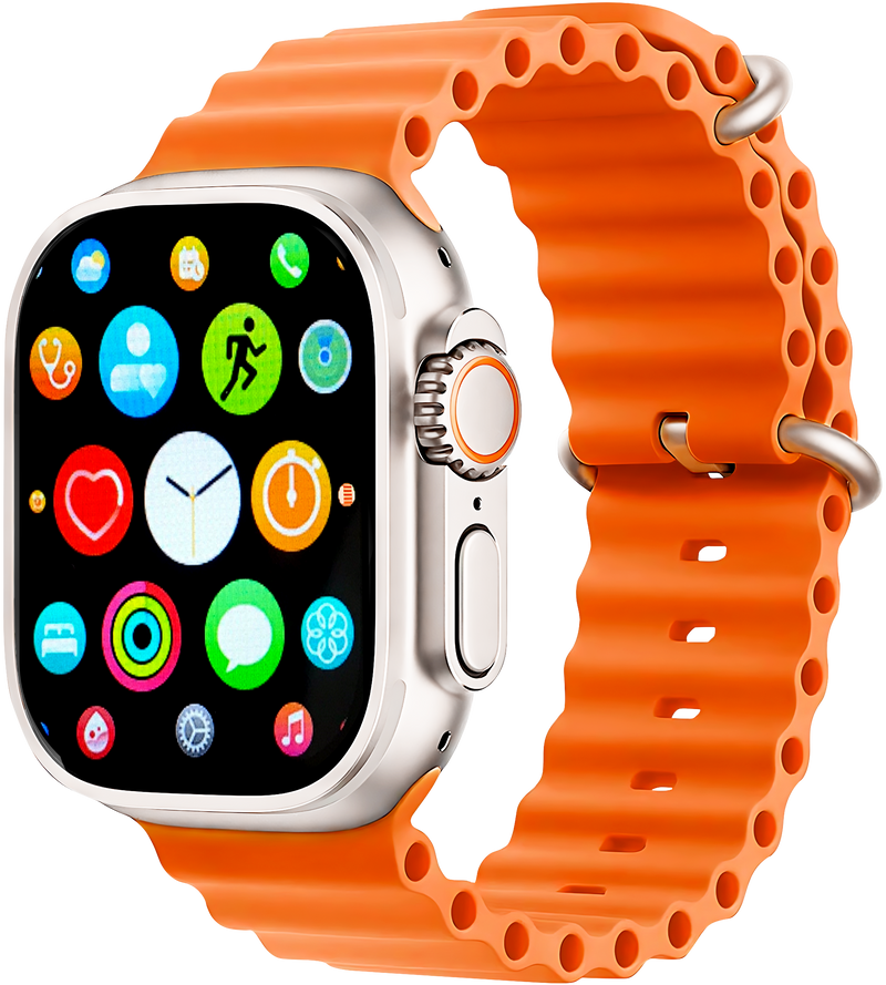 TOUCHMATE Smartwatch with Bluetooth Calling & Extra Strap | Orange