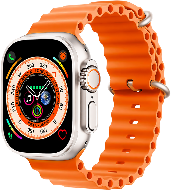 TOUCHMATE Smartwatch with Bluetooth Calling & Extra Strap | Orange