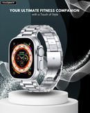 <i>TOUCHMATE</i> Metal Strap Fitness Smartwatch with Calling | Medicine Reminder | Activity Tracker