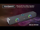 <b><i>TOUCHMATE</i></b> Bluetooth Soundbar Speaker with RGB Lights, Volume Knob, FM & AUX | Loud BASS | USB & SD Card Support
