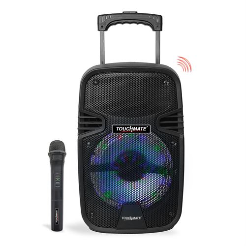 Karaoke Party Trolley Speaker with Wireless Mic, USB, SD, FM, LED & Bluetooth