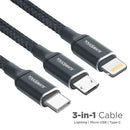 Fast Car Charger with 3-in-1 Charging Cable