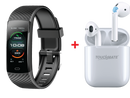 <i>TOUCHMATE</i> Waterproof Fitness Band with Wireless Bluetooth TWS Earbuds | SKU : TM-SW100BT