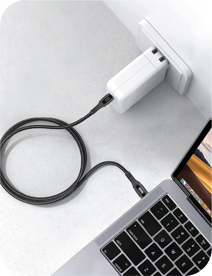 <i>BATMAN</i> Type-C to Type-C PD Fast Charging Cable  | SKU : BM-USB100C