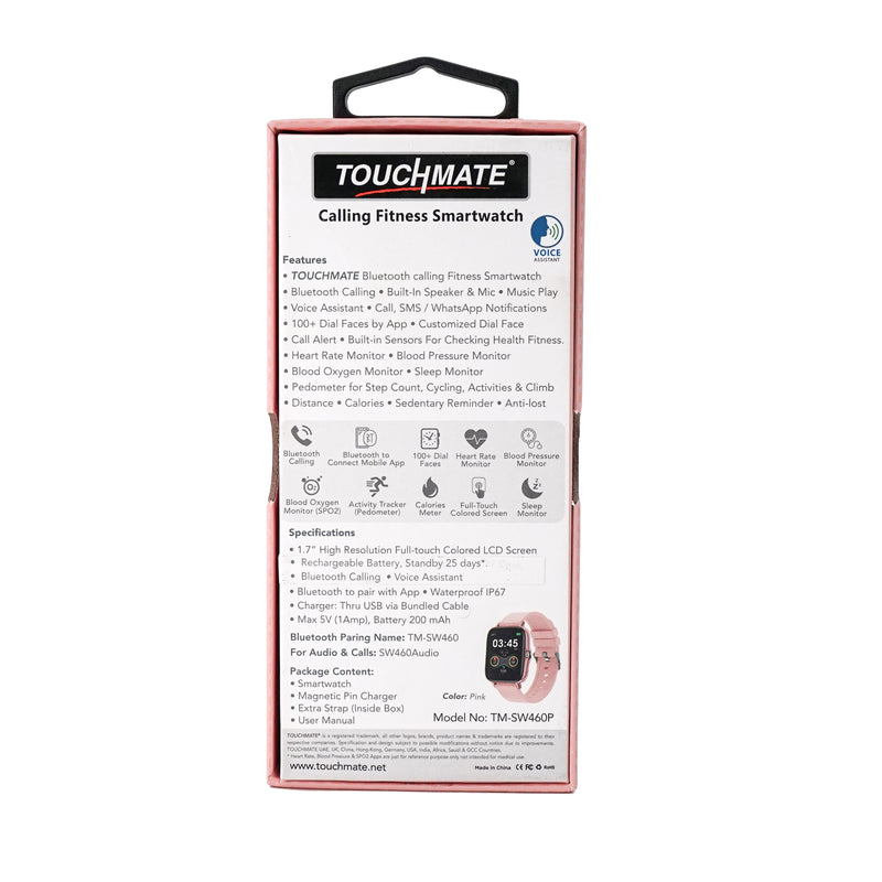 <i>TOUCHMATE</i> Calling Fitness Smartwatch | SKU : TM-SW460P