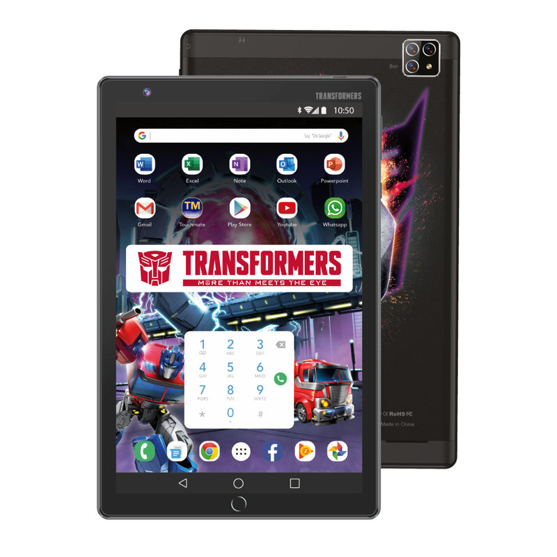 TRANSFORMERS 8” 4G Calling Tablet with MS Office, Educational & Parental Control Apps | Protective Case with Stand