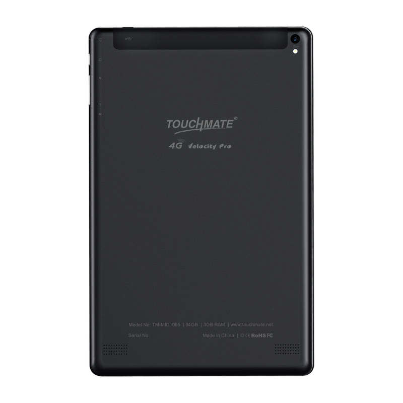 <i>TOUCHMATE</i> 10.1" 4G Calling Quad Core Tablet  with MS Office - (4G Velocity Pro) | SKU: TM-MID1065B