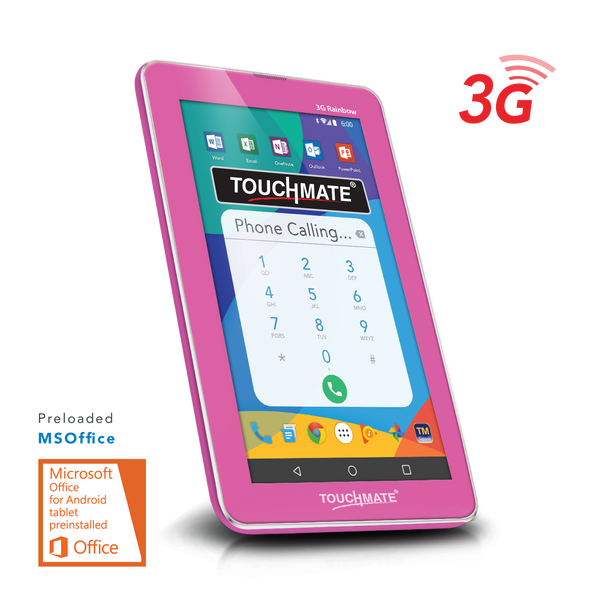 TOUCHMATE 7"  3G Calling Quad Core Tablet  with MS Office - (3G Rainbow) | SKU: TM-MID795P