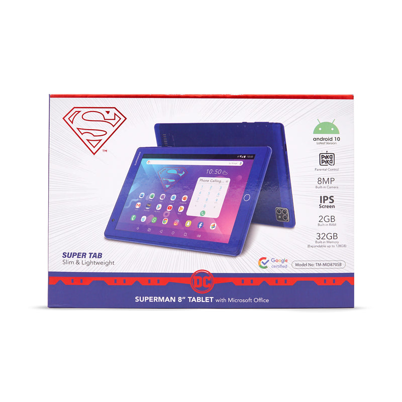 SUPERMAN 8" Tablet with MS Office - (Super Tab) | SKU : TM-MID870SB