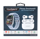 TOUCHMATE Fitness Smartwatch with Wireless Earbuds