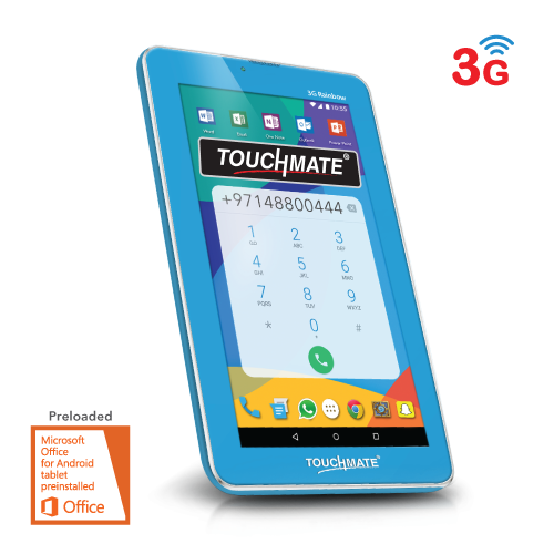 TOUCHMATE 7"  3G Calling Quad Core Tablet  with MS Office - (3G Rainbow) | SKU: TM-MID795BL