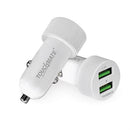 2 USB Port Car Charger with Lightning Cable