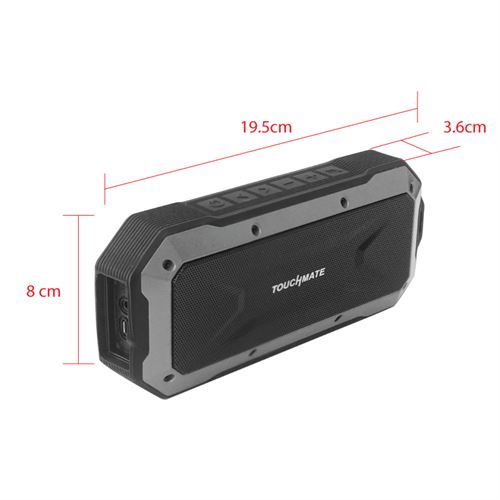 TOUCHMATE Waterproof Bluetooth Speaker, Shockproof & Rugged, Rechargeable With Built in MIC.